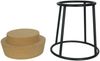 Korkhocker massivum Corko braun 40x50x40 cm Sitzhocker rund Designhocker Metallgestell Beistellhocker Flurhocker Dekohocker Barmöbel Bild 3