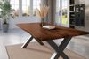 Esstisch Baumkante massiv Akazie nussbaum 180 x 90 schwarz X-Gestell NICK 163999897 Bild 4
