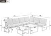 Merax 6-Sitzer Gartenmöbel-Set, Eckstellung, mit verstellbarer Neigungsfunktion (5-stufig, bis 55°), mit zwei Couchtischen, Beige + Khaki Bild 4