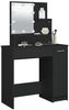vidaXL Schminktisch mit LED Schwarz 86,5x35x136 cm 808811 Bild 5