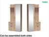 MEBLINI Garderobenschrank Flur mit Spiegel - LUXOR - 97x30x195cm R/L - Sonoma Eiche - Garderobe Schrank - Flurgarderobe schmal - Garderobe Flur Möbel Set - Flurschrank hoch Bild 2