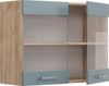 Küchenglasschrank R-Line Blau-Grau 80 cm Vicco Bild 4