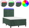 vidaXL Boxspringbett mit Matratze & LED Dunkelgrün 120x190 cm Samt 3270314 Bild 2