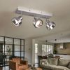 Deckenlampe, Metall, silber, 3 flammig, Strahler schwenkbar Bild 2