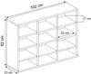 VCM Standregal Megosa 919404 Anthrazit / Honig-Eiche H. 82 x B. 102 x T. 23 cm Bild 3