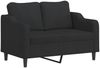 vidaXL 2-tlg. Sofagarnitur mit Kissen Schwarz Stoff 3201838 Bild 3