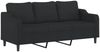 vidaXL 2-tlg. Sofagarnitur mit Kissen Schwarz Stoff 3201838 Bild 4