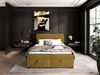 Boxspringbett Schlafzimmerbett GISEL 120x200cm Stoff Salvador Honiggelb Bild 2