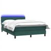 vidaXL Boxspringbett mit Matratze & LED Dunkelgrün 160x220 cm Samt 3317034 Bild 3