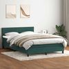vidaXL Boxspringbett mit Matratze & LED Dunkelgrün 160x220 cm Samt 3317034 Bild 4