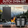 Gusseisen Set 8-teilig in Holzbox – Dutch Oven 4,5 l, Pfanne Ø 26 cm, Saucentopf, Zubehör & Rezeptbuch, ideal für Grill & Outdoor Bild 5