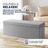 CASARIA® Sitzbank mit Stauraum Cord inkl. Boxen L Grau Bild 2