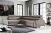 Selsey 'London' Ecksofa mit Schlaffunktion, Veloursbezug in Hellbraun, linksseitig, 83 x 274 x 203 cm Bild 2
