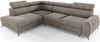 Selsey 'London' Ecksofa mit Schlaffunktion, Veloursbezug in Hellbraun, linksseitig, 83 x 274 x 203 cm Bild 5