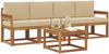 vidaXL Outdoor-Sofagarnitur mit Kissen 5 pcs Natur und Beige 3365966 Bild 3