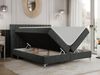 Boxspringbett mit 2 Bettkästen Matratze und Topper - MILEN - 160x200cm - Dunkelgrau Stoff - H4 Bild 2