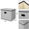 Youyijia Aufbewahrungsbox 2 Stück Aufbewahrungsbox mit Deckel Faltbox 45x30x30cm Grau Bild 3