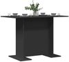 vidaXL Esstisch Schwarz 110 x 60 x 75 cm Holzwerkstoff 863161 Bild 3