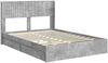 vidaXL Bettgestell mit Stauraum und Kopfteil Betongrau 150x200 cm 3414374 Bild 4