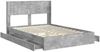 vidaXL Bettgestell mit Stauraum und Kopfteil Betongrau 150x200 cm 3414374 Bild 5