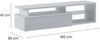 Dmora Fernsehschrank Gisella, Ständer für Wohnzimmerfernseher, Niedriges Wohnzimmer-Sideboard, TV-Ständerbasis, 160x38h41 cm, Weiß und Glänzendes Weiß Bild 5