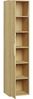 Badplaats Badezimmerschrank Rimini 38 x 33 x 170 cm Eiche - Hoch Badschrank mit 1 Tür und Soft-Close Bild 3