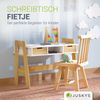 Juskys Kinder Schreibtisch Fietje - höhenverstellbar, 2 Schubladen, robustes Material, kratzfest, viel Stauraum - Kinderschreibtisch aus Holz Bild 2