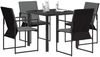 vidaXL Garten Essgruppe 5 pcs Schwarz und Anthrazit 80 x 80 x 73 cm 3448903 Bild 3