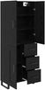 vidaXL Highboard 2 pcs Schwarz Eichen-Optik 69,5 x 34 x 180 cm 3416149 Bild 5