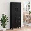 vidaXL Highboard 2 pcs Schwarz Eichen-Optik 69,5 x 34 x 180 cm 3416149 Bild 4