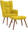 vidaXL Relaxsessel mit Hocker Senfgelb Samt [328069] Bild 2