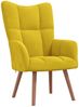 vidaXL Relaxsessel mit Hocker Senfgelb Samt [328069] Bild 4