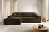 Selsey 'Farese ' Ecksofa mit Cordbezug, Schlaffunktion und Stauraum, Braun, links Bild 2