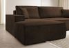 Selsey 'Farese ' Ecksofa mit Cordbezug, Schlaffunktion und Stauraum, Braun, links Bild 3