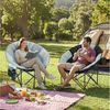 TLGREEN Campingstuhl Moonchair XXL Klappbarer Campingstuhl (150KG Belastbar, Atmungsaktives Netzgewebe, Mit Seitentasche & Tragetasche), Rutschfest, Outdoor Klappstuhl für Garten, Balkon, Angeln, Strand Bild 2
