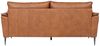 3-Sitzer Sofa Luso Leder Cognac - mit Taschenfederkern & schwarzem Metallrahmen Bild 4