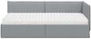 vidaXL Eckbettgestell mit Matratze mit Kopfteil 2 pcs Hellgrau Samt 3394021 Bild 5