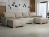 Ecksofa Fernik U mit Schlaffunktion und Bettkasten, schmale Armlehne (Farbe: Soul 03) Bild 2