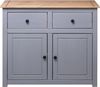 vidaXL Sideboard Grau 93x40x80 cm Kiefernholz Panama 282698 Bild 5