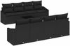 vidaXL Sofa Set mit Kissen mit Speicher 7 pcs Schwarz Poly-Rattan 3355322 Bild 2