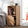 Casâme 'MODU' Set aus 2 Nachttischen mit 2 Fächern im Holzdekor mit 1 Tür - L31 cm - Helles Holz Bild 2