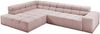 KAWOLA Sofa NEVADA Ecksofa Feincord rosa mit motorischem Sitzvorzug Recamiere links 70 x 215 x 319 cm Bild 3