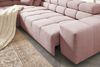 KAWOLA Sofa NEVADA Ecksofa Feincord rosa mit motorischem Sitzvorzug Recamiere links 70 x 215 x 319 cm Bild 2