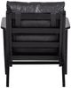 Sessel Houston aus Leder, modern, schwarz, glatter Bezug, stabiles Akazienholzgestell Bild 3