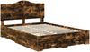 vidaXL Bettrahmen Geräucherte Eiche 140 x 190 cm Holzwerkstoff 3413607 Bild 4