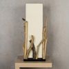 Levandeo® Nachttischlampe, Treibholzlampe H50cm Tischlampe Braun Beige Tischleuchte Design Bild 2