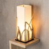 Levandeo® Nachttischlampe, Treibholzlampe H50cm Tischlampe Braun Beige Tischleuchte Design Bild 3