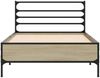 vidaXL Bettgestell Sonoma-Eiche 75x190 cm Holzwerkstoff und Metall 845623 Bild 4