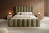 Polsterbett Doppelbett MACON 160x200cm in Stoff Euphoria Olivgrün Bild 2