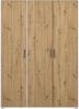 Rauch Möbel 'Voyager' Kleiderschrank, Holz, Eiche Artisan | Weiß, Zubehör Classic, Breite 140 cm | ohne Schubladen Bild 4
